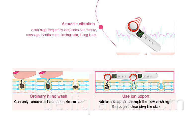 Hautpflegevorrichtung Schönheit blau und rotes LED -Lichtbehandlung Facial Beauty Machine